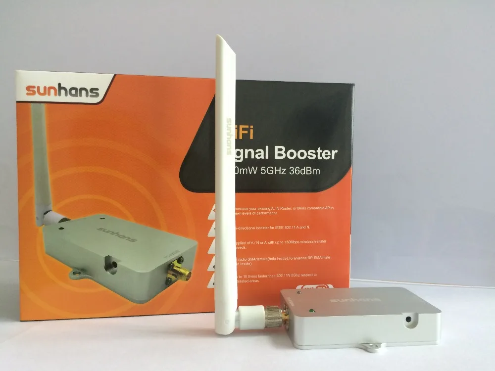 [Genuine] Sunhans SH58Gi4000 5.8GHz 4W (36dBm) IEEE 802.11a/n WiFi Indoor Signal Booster Monitor Signal Amplifier