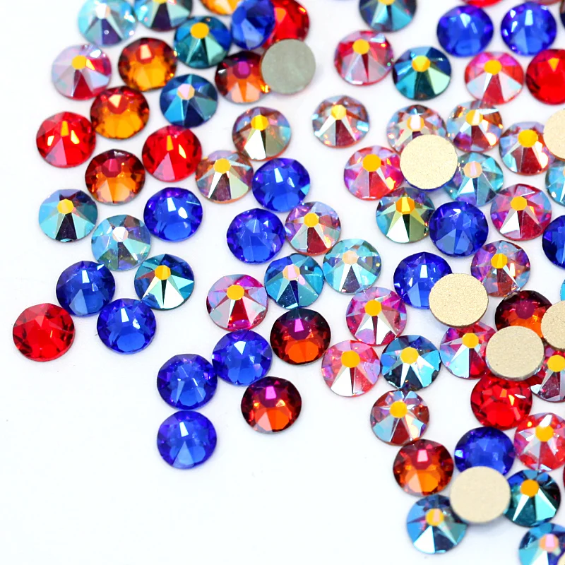 

2088 Best-Quality Colorful Non Hot Fix Rhinestones Flatback Non Hotfix Rhinestones Glass Strass For Nail Art Decoration B0911