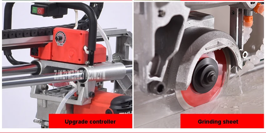Многофункциональный полностью автоматическая машина для резки плитки 45 градусов фаской Настольный Керамика пила для резки плитки резак 220V 2300W 13000r/мин