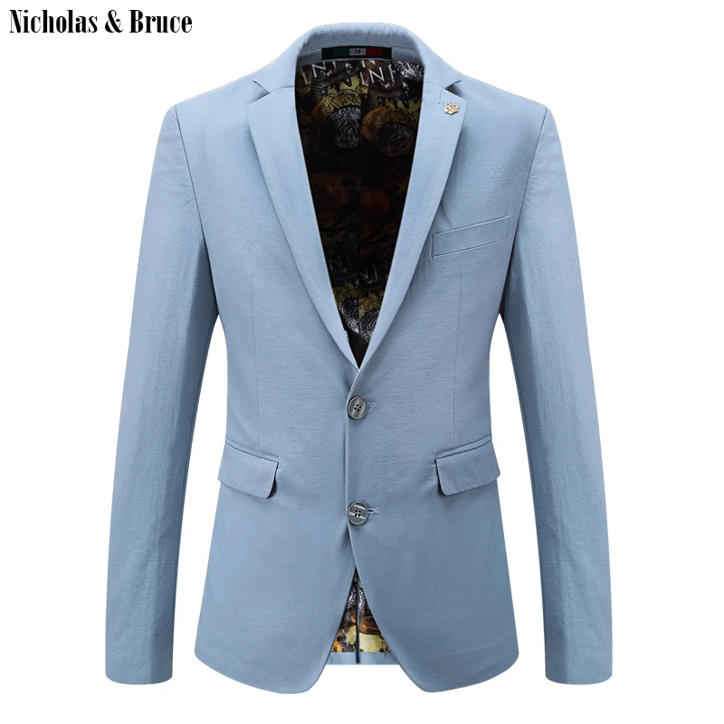 blue casual coat