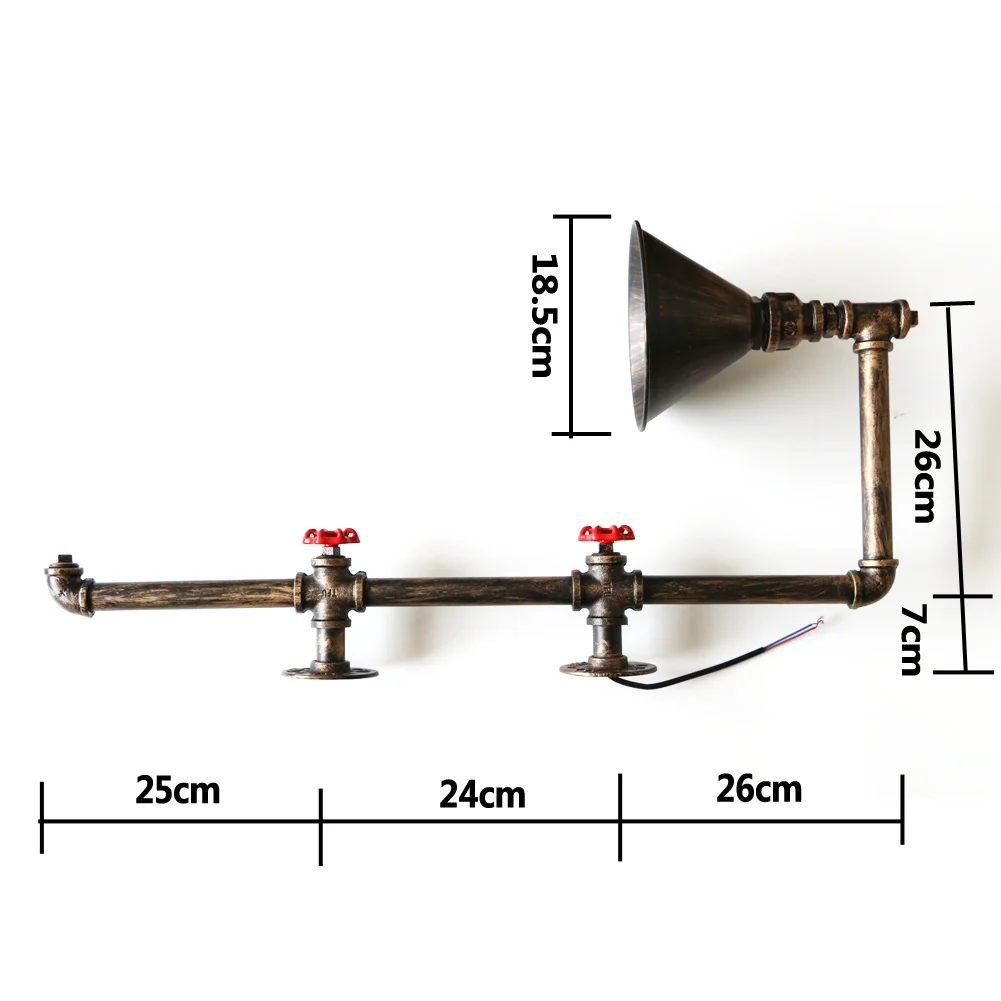 Coquimbo железная водопроводная настенная лампа винтажный Ретро Лофт стиль Промышленный Эдисон бра для столовой ресторана