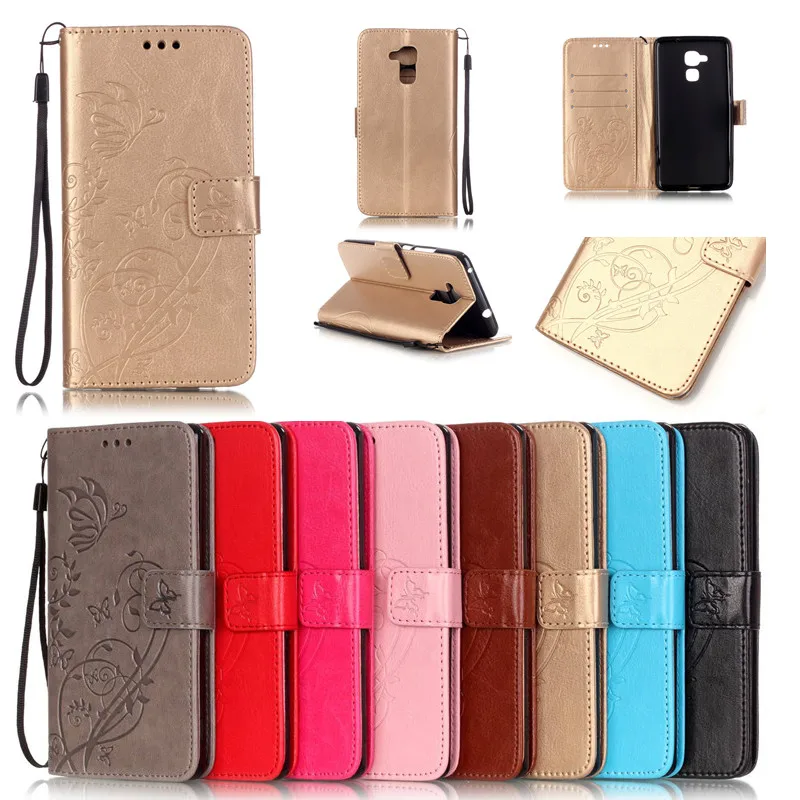 

Beautiful Print Butterfly PU Leather Phone Case Cover For Huawei Honor 4C 5C 5X Nexus 6P G8 Y6 With Card Slots Stand