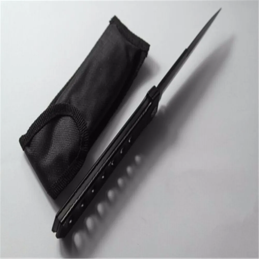 Black Outdoor Folding Knife Tools Stainless Steel Blade