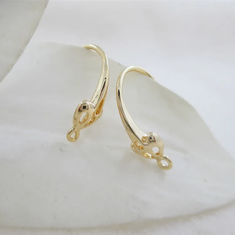 

10PCS 17*5MM Two Colors Can Picked Brass Earring Hooks Diy Jewelry Findings Earrings Accessories