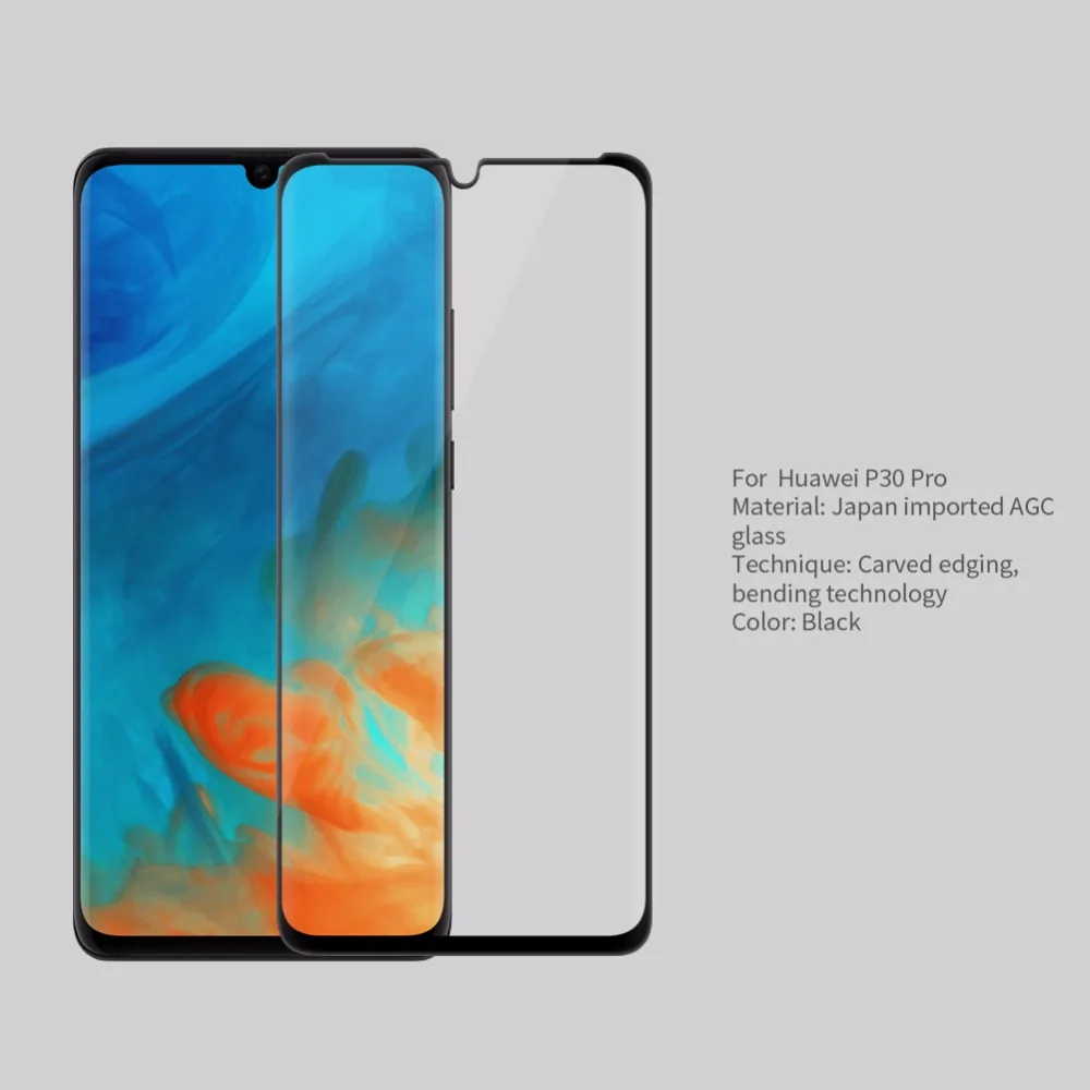 Защитная пленка для экрана huawei P30 Pro из стекла NILLKIN Amazing 3D CP+ MAX Nano с защитой от взрыва 9H