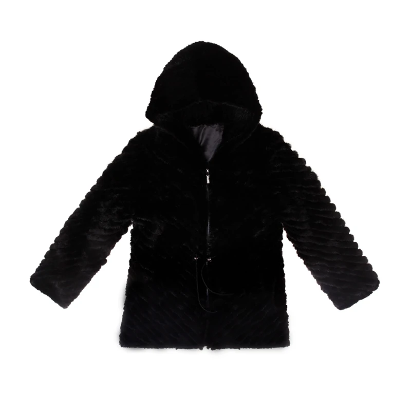 ZY81011 Ladies Real Knitted Mink Fur Full Sleeve With Hooded Fur Coat Jacket Winter Women Fur Coats Female Mink Fur Overcoat packable down jacket