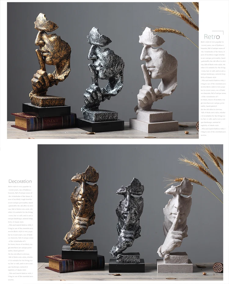 Смола абстрактные фигурки Маки Ремесла декоративные скульптуры человеческая модель лицо с ручной домашний декор литые головы фигурки лучшие подарки