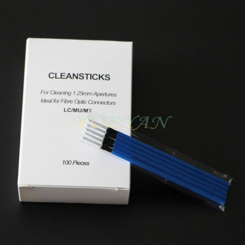 YUEYANTX 100pcs Fiber Optic Cleaning Solutions Optical Fiber Cleaning Sticks 1.25 mm Fibra