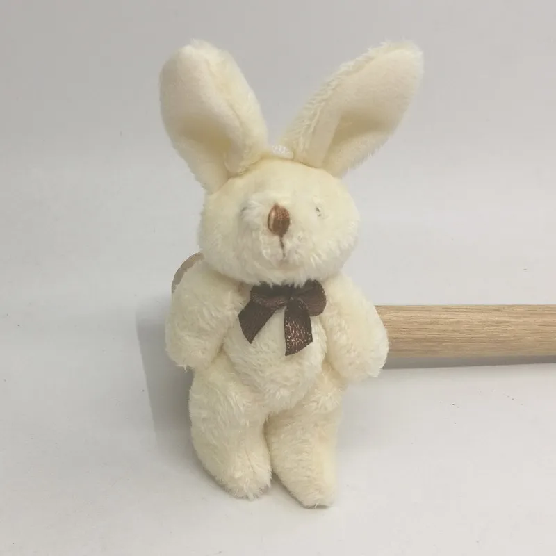 24 шт. милые мягкие мини-соединение кролик кулон плюшевый кролик для брелока букет из игрушек DIY украшения подарки 8 см