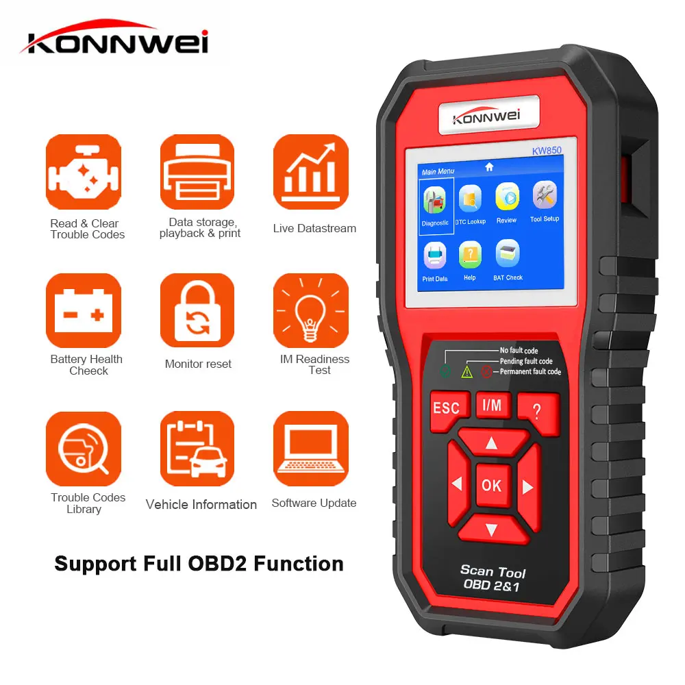 KW850 obd2 قانون القارئ الماسح الضوئي obdii السيارات سيارة ماسح ضوئي تشخيصي السيارات الاختيار تشخيص أداة محو أخطاء KW850 obd2 قانون القارئ الماسح الضوئي obdii السيارات سيارة ماسح ضوئي تشخيصي السيارات الاختيار تشخيص أداة محو أخطاء