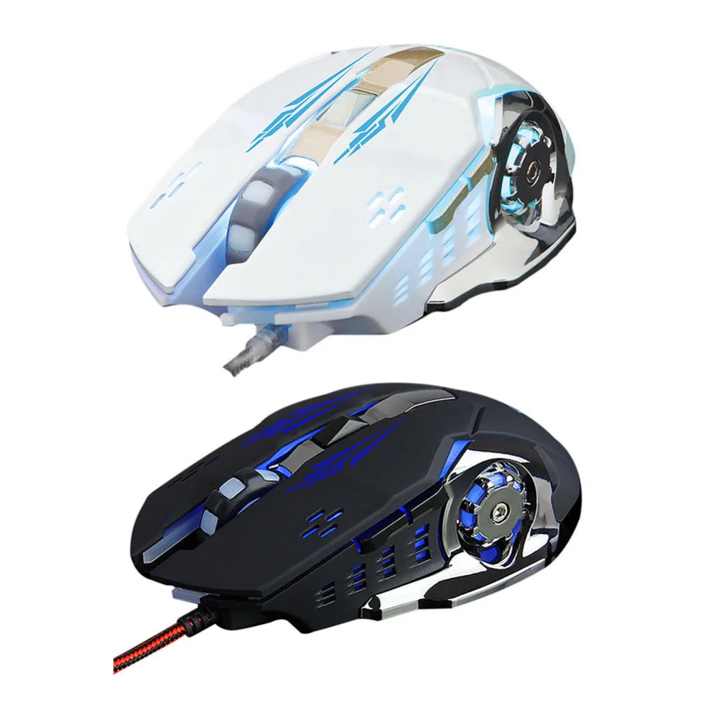 High quality Usb Wired Mouse E-Sport Weighted Gaming Luminous Mouse Four-Color Breathing Light DPI3200 Laptop Desktop Computer