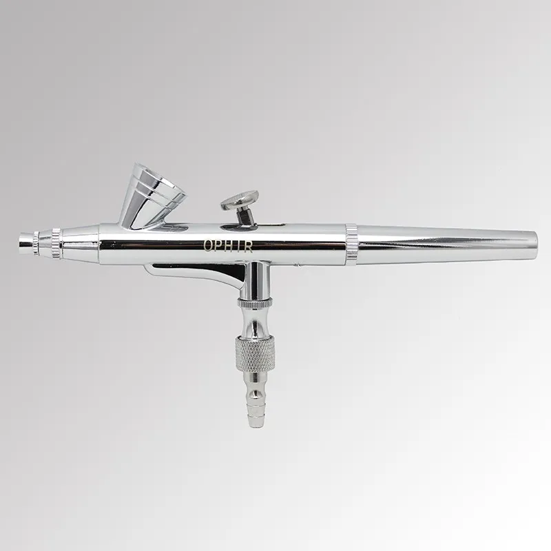 Portátil do Aerógrafo da Dupla-ação de Ophir 0.2mm com Compressor de ar para a Tatuagem Gun_ac002 + 073 da Cara da Composição da Pintura do Modelo Jogo Provisória 10 Pintura de corpo