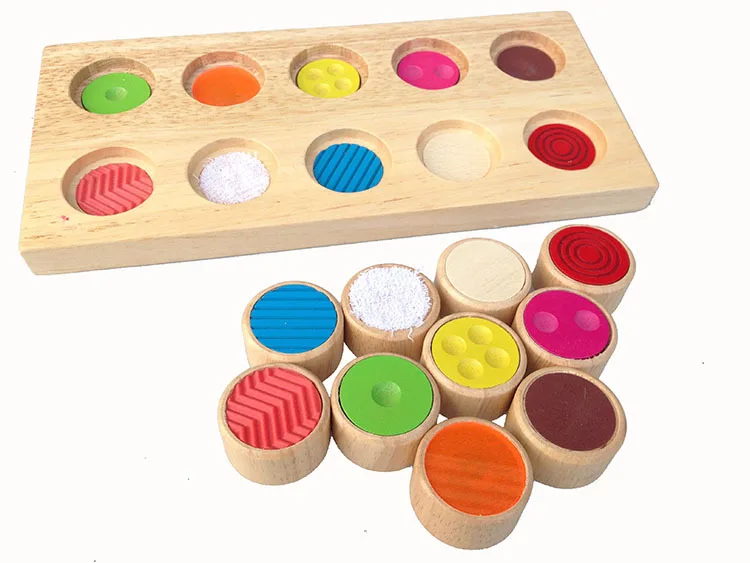 Детские деревянные Memory touch Обучающие блоки игрушки деревянные блоки распознавание цвета Сенсорное сопряжение игры Дети Раннее Обучение