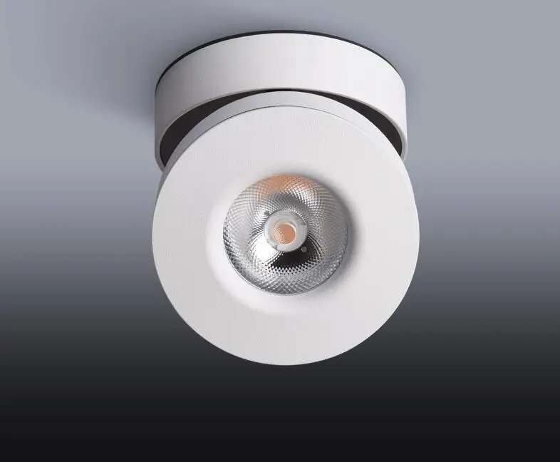 

Modern Ultra-thin led track light 10W surface mount spotlights, industrial black white adjustable led rail lighting store