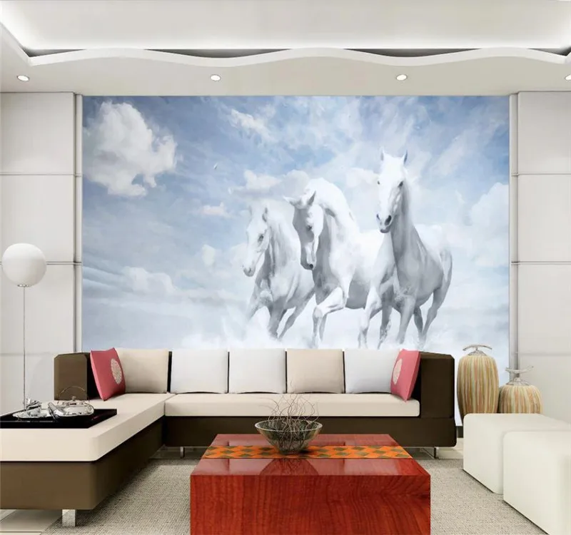Custom wallpaper modern minimalist dream horse background beautiful living room bedroom decoration waterproof material Custom wallpaper modern minimalist dream horse background beautiful living room bedroom decoration waterproof material