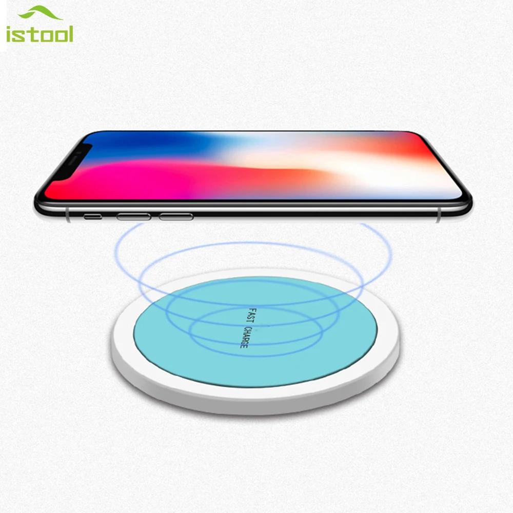 

W6 Ultraslim Mini Fast Charge Wireless Charger Pad for iPhone X 8 Plus Wireless Charging for Samsung Galaxy S8 S9 S7 Edge Qi USB