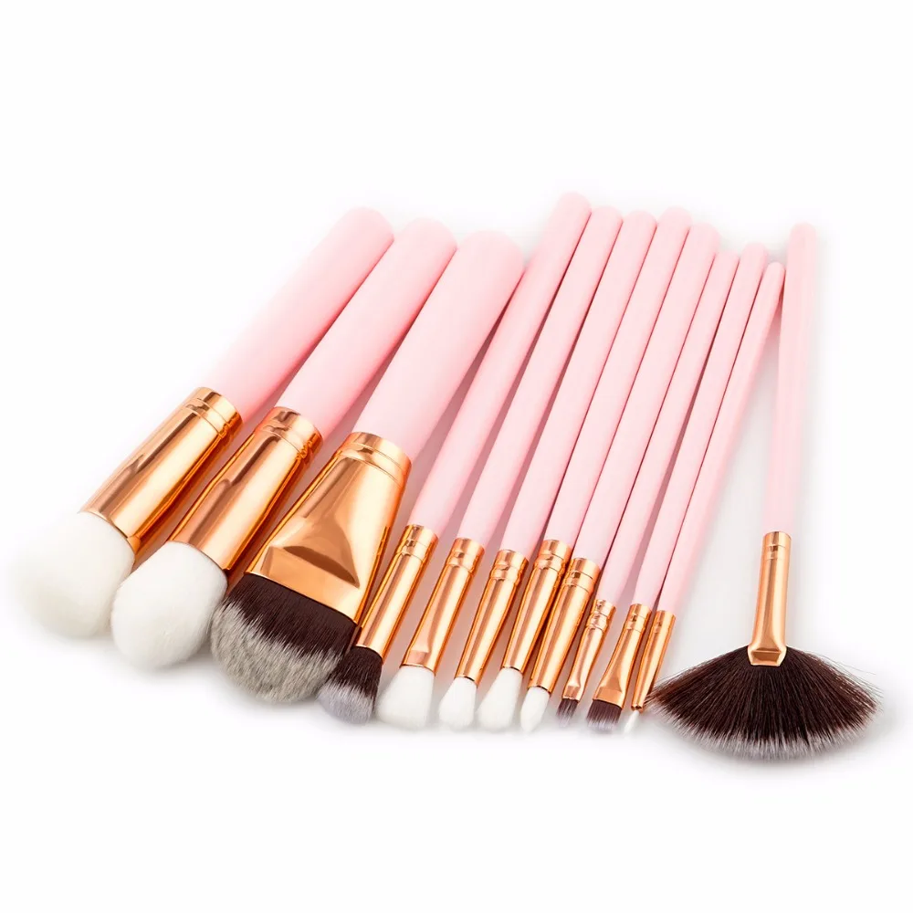 Professional Makeup Brushes Set 12PCS Synthetic Foundation Make Up