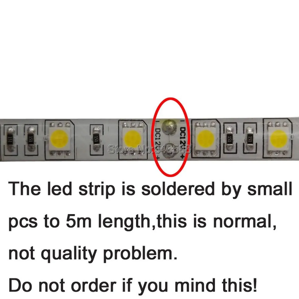 12 В 5 м Светодиодные ленты 5050 DC12V Гибкие Светодиодные ленты свет IP20/ip65 Водонепроницаемый 5 м/лот теплый белый Светодиодные ленты 60 LED/м