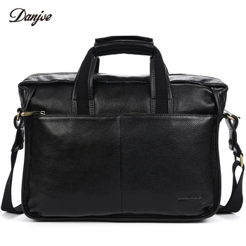

DANJUE High Quality Genuine Cow Leather Men Briefcase Large Capacity Male Business Handbag Gentleman Male Messenger Bag