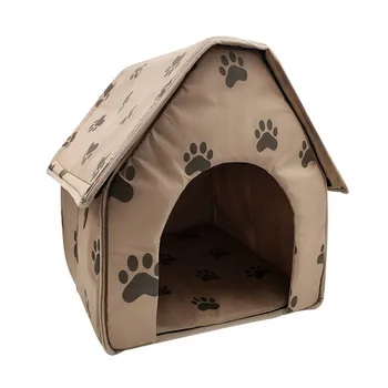 

Warm Cat Bed Dog House Foldable Soft Feet Printed Pet Dog Puppy Cat Kitten Cloth Bed Kennel Warm House For Winter Wholesale