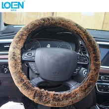 

1PC Black Red Brown Purple Pink Fluffy Steering Wheel Cover for 36cm 38cm 40cm Diametre Universal Plush Car Steering Wheel Cover