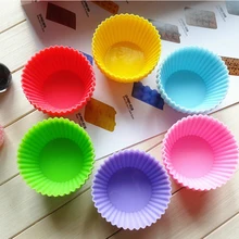 Высокая температура(7 см) с круглым красочный торт пресс-форма для пудинга, желе 10 шт./лот инструмент для выпечки