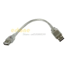 1 шт. Короткие USB 2.0 A-A мужчин и женщин кабель-удлинитель шнура