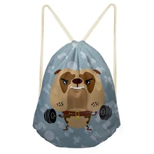 Смешные собаки Спортивная Туристическая сумка со шнурками виды спорта хранения сумка для обуви Для женщин Mochila женский мешок школьный рюкзак для девочек спортивные рюкзаки