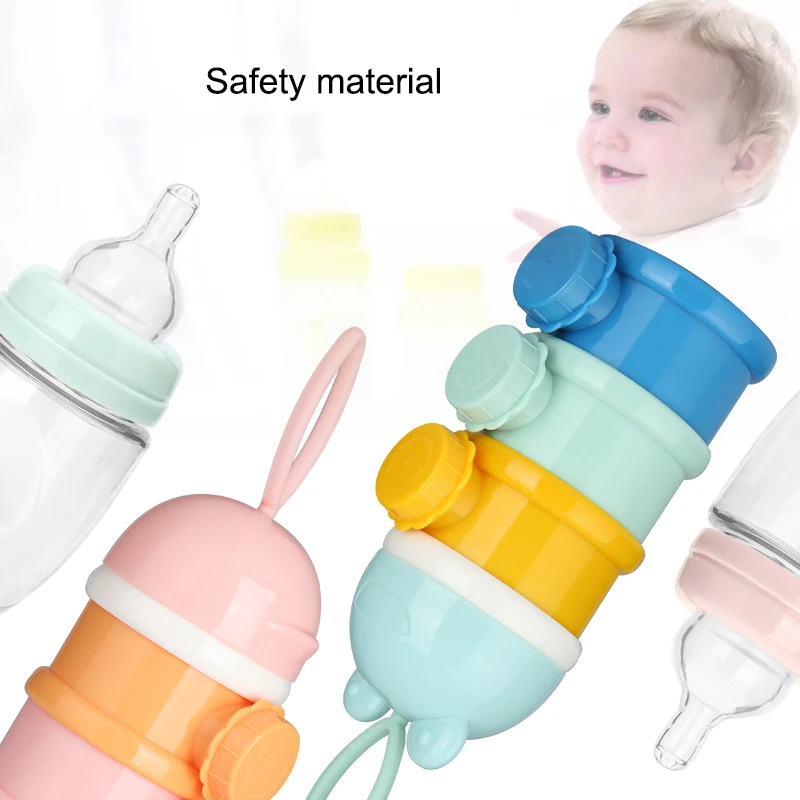 

3 Layers Milk Powder Box Non Spill Stackable Snack Storage Container BM88