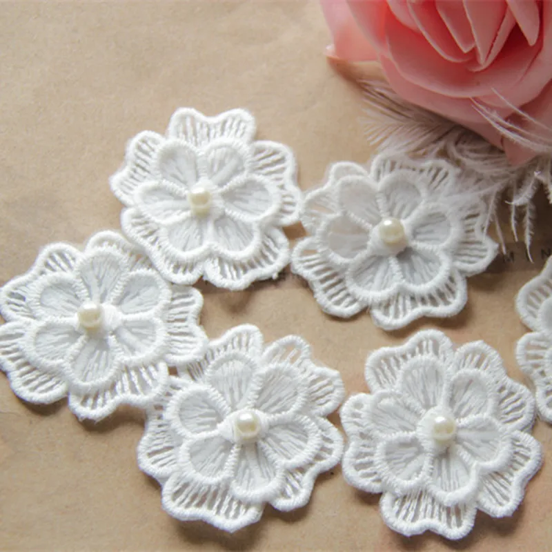 

Hot sale Ribbon FLOWER 50pcs/lot handmade headband multicolors small bead silk flowers for decoration Wedding craft