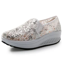 Хороший летний сетки женская обувь платформы Повседневное слипоны Туфли без каблуков Мокасины модная женская обувь мягкие Для женщин плюс Размеры 25–61 p2e61