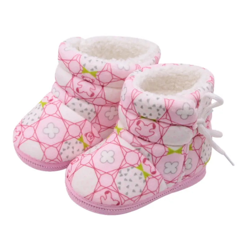 Новинка года; зимние ботинки для новорожденных; модные меховые удобные теплые ботинки с принтом для маленьких мальчиков и девочек - Цвет: 3P