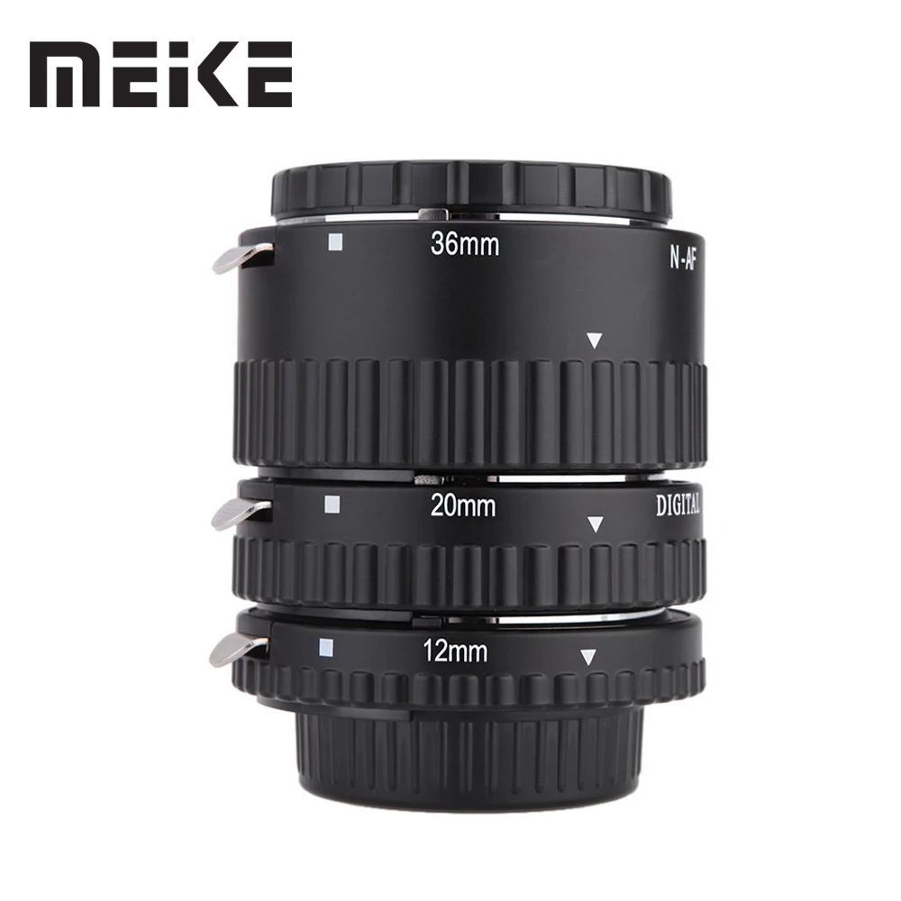 Comprar Meike Auto enfoque Macro extensión tubo anillo N AF1 B para Nikon D7100 D7200 D7000 D5200 D5300 D3100 D3300 D800 D600 d90 D80