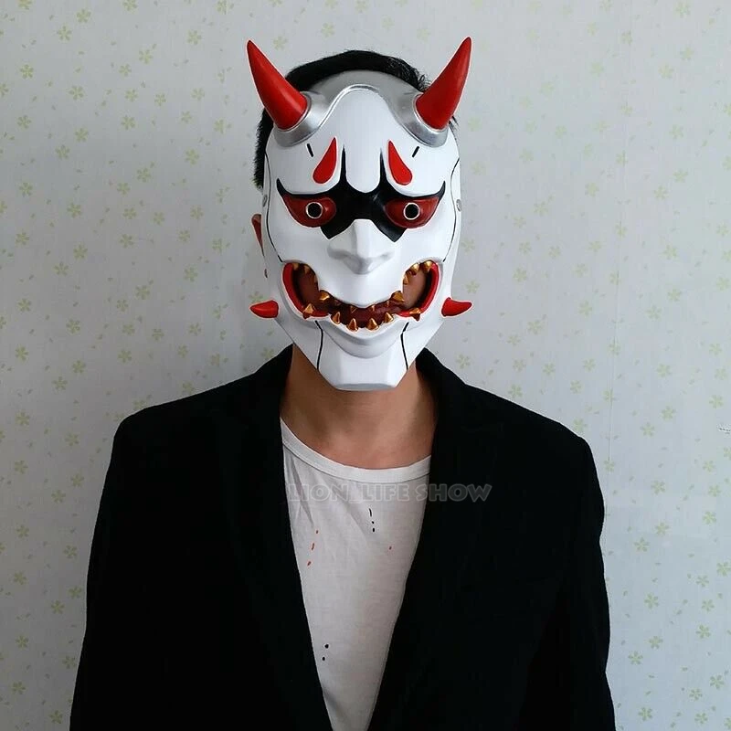 Vintage Japanese Buddhist Evil Oni Noh Hannya Mask Halloween Props Cosplay Masks 