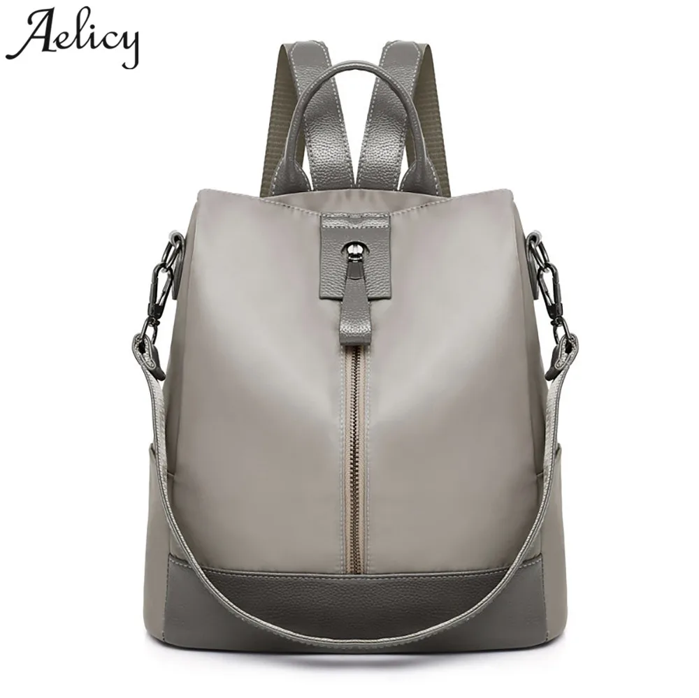 Aelicy las mujeres de Mochila de cuero bolso de hombro bolsa de gran capacidad de cosméticos mujer cremallera bolsa de la escuela chica bolsa de viaje Mochila Aelicy las mujeres de Mochila de cuero bolso de hombro bolsa de gran capacidad de cosméticos mujer cremallera bolsa de la escuela chica bolsa de viaje Mochila
