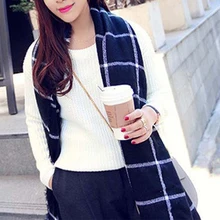 Scarf Women High quality Cashmere Tartan scarves Plaid Scarf Cozy Checked Blanket Oversized Wrap Shawl dress winter scarves