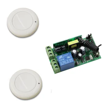 

Wide Voltage AC 85-250V 1CH Wireless Relay Remote Control Switch Remote Switches 110V 220V Receiver + Round Transmitter