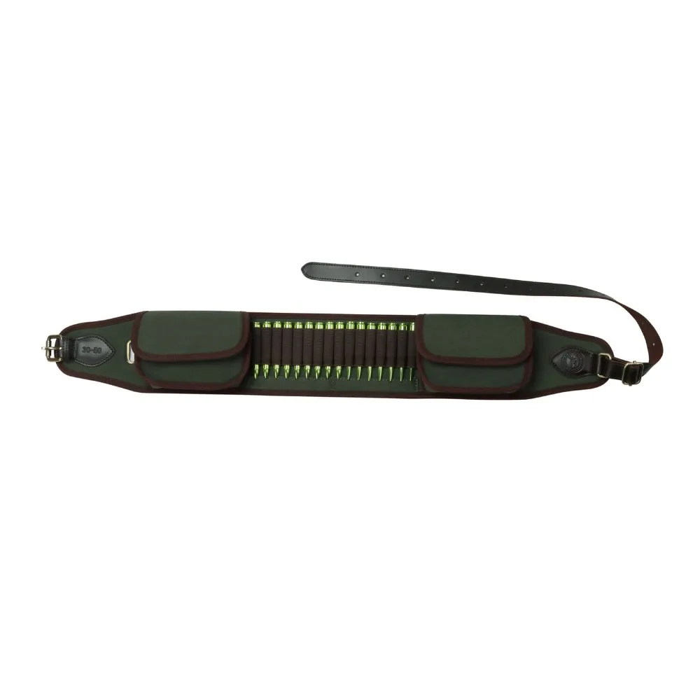 

Tourbon Durable Army Green Canvas Tactical Hunting Rifle Gun Cartridge Shell Belt Holds 16 Round Hunting Gun Accessories