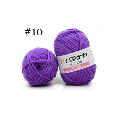 25g/ball красочные 4# чесаный мягкие детские хлопчатобумажная пряжа молочного цвета волокна бархат пряжа для ручного вязания вязальная пряжа для вязания свитер FC141 - Цвет: 10