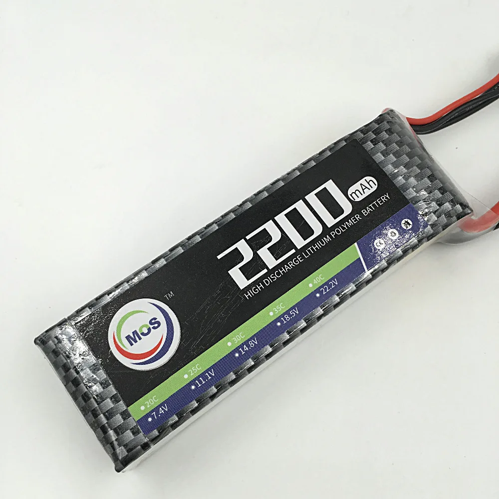 MOS 2S lipo battery 11 1v 2200mAh 25C For font b rc b font helicopter font