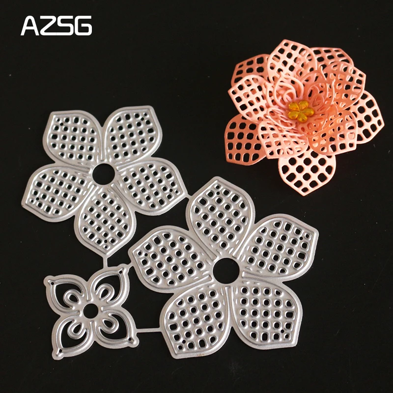 

AZSG Hollow Petals Metal Cutting Dies for Scrapbooking Photo Album Embossing DIY Paper Cards Making Decorative Stencil Craft