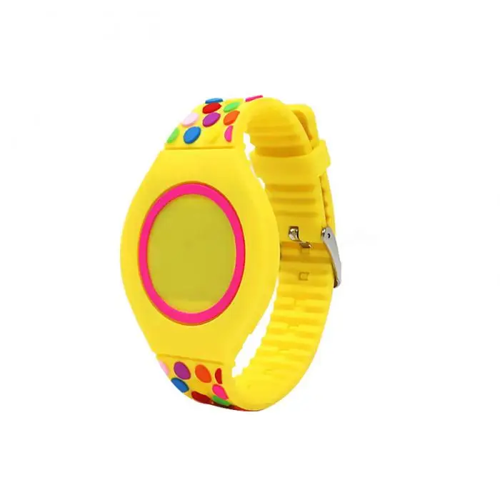 1 шт. светодиодные электронные часы силиконовый ремешок цветные точки Декор цифровые наручные часы LXH