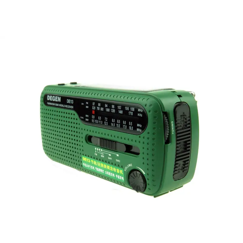 Solar de Emergência Degen Rádio Manivela Dínamo Energia Retro A0798a Mundo Receptor Portátil Internet De13 fm am sw - Image 5
