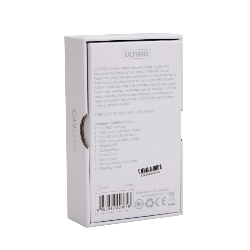 Original Joyetech ULTIMO Tank Atomizer 4ML with MG Clapton 0.5ohm DL head MG Ceramic 0.5ohm DL Coil Head E Cig Vaporizer 01