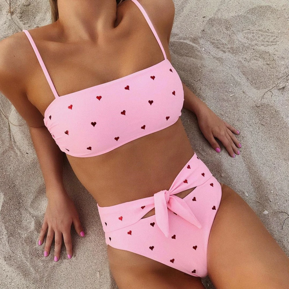 womens pink bikini