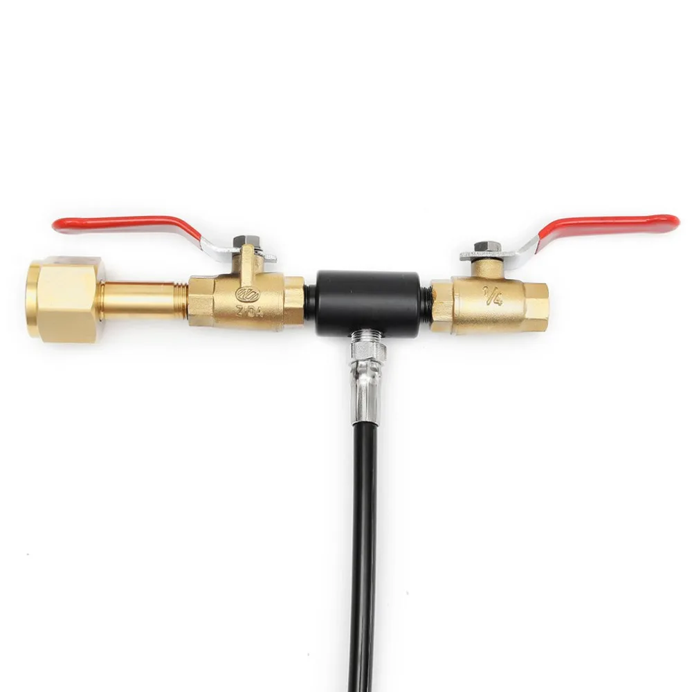 

Dual Valve CO2 Fill Adapter Tank Bottle Refill Filler Paintball CO2 Fill Station Dual Valve Lever With 90CM Hose