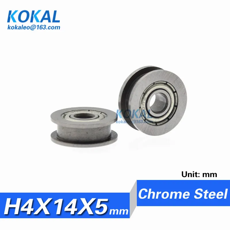 

[H0414-5]1PCS/lot minisize 604 694 ball bearing with U/H grooved metal non-standard ball roller pulley with 4*14*5mm 0414HH