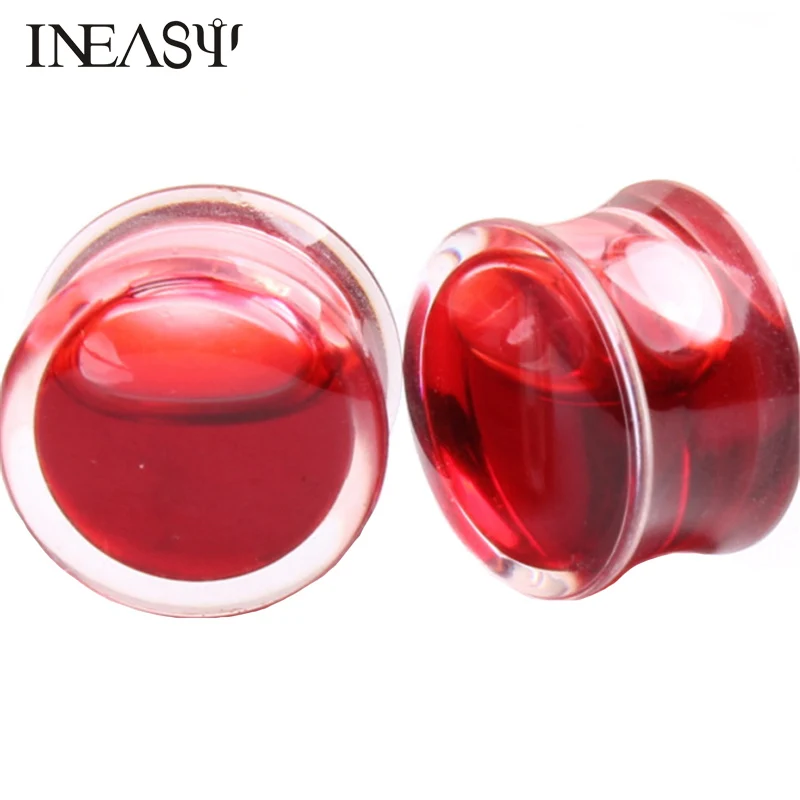 1Pair Ear Tunnels Transparent Acrylic Ear Plug Body Piercing Jewelry