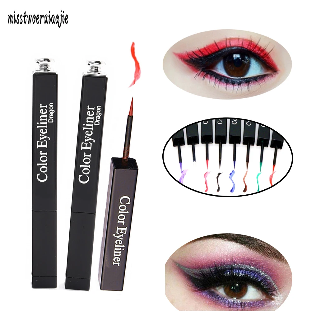 8 technicolor Liquid eyeliner brand cosmetic eye liner waterproof not