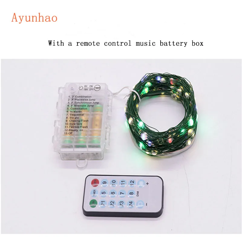 

Multicolored synchronous belt remote control voice control music copper wire string 5028 head lamp beads 3 line 6 way copper lin